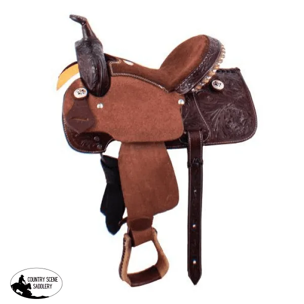 10" Buffalo Youth Barrel Style Saddle.