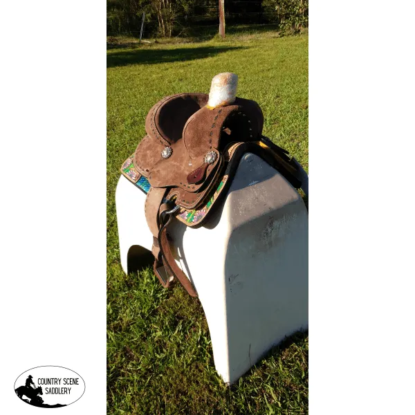 12", 13" Double T  Youth Hard Seat Barrel style saddle