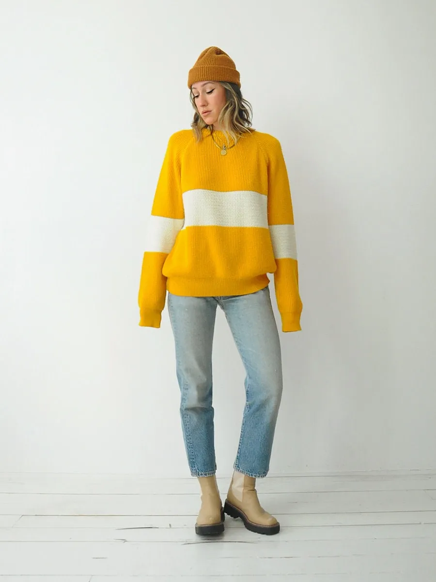 1970's Golden Striped Sweater