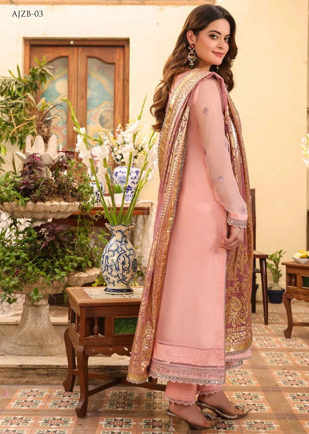 AJZB-03 - Unstitched - Zarq Barq Collection by Asim Jofa 2023