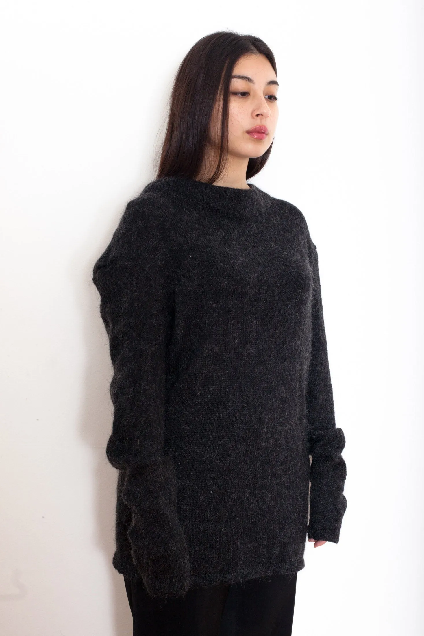 Alexander McQueen Mohair Black Oversized Sweater