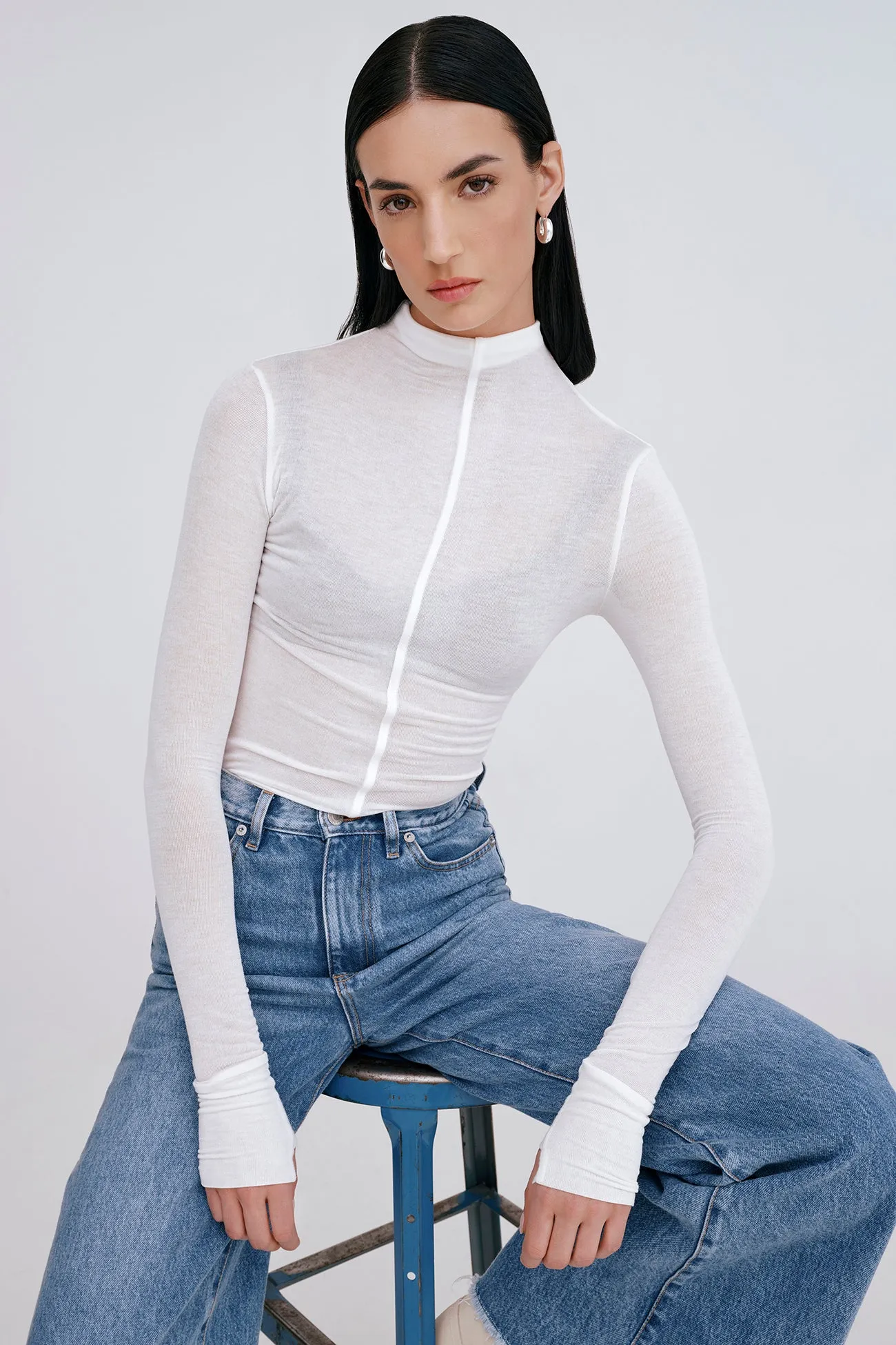 Alicia Sheer Turtleneck