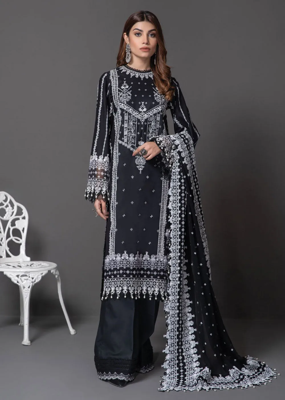 ALM21-05 - Tanya - Unstitched - Monochrome Mystique Collection 2022