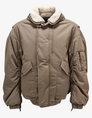 Balenciaga Beige Unity Bomber Jacket