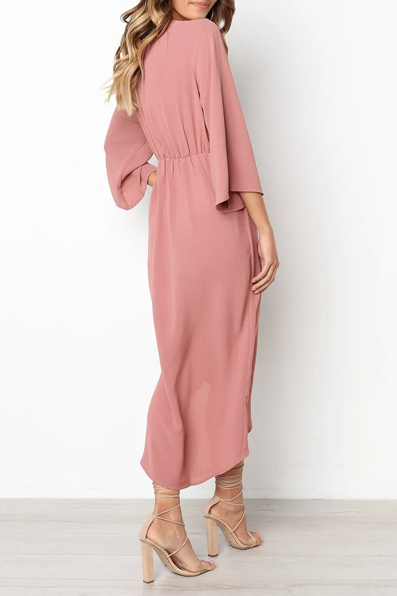 Bandage Fabala Long Sleeves Midi Dress