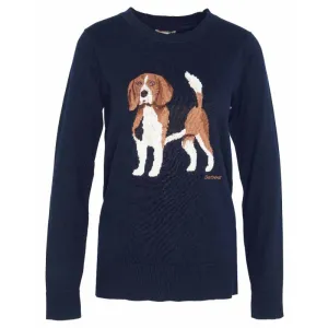 Barbour Fareham Knitted Cotton Cashmere Ladies Jumper - Navy