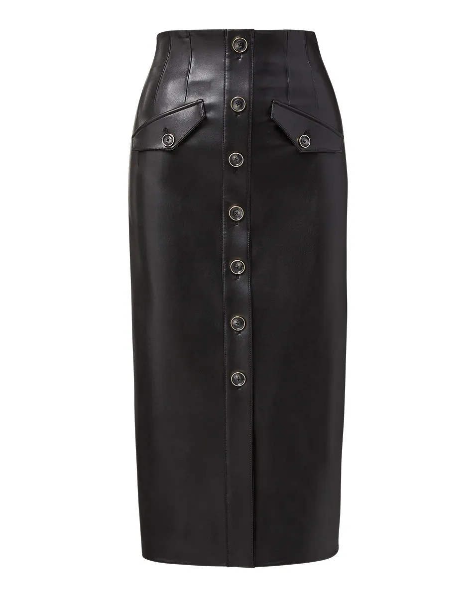 Barrie Vegan Leather Skirt