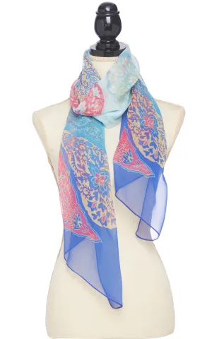 BASC4897 Silky Paisley Oblong Scarf