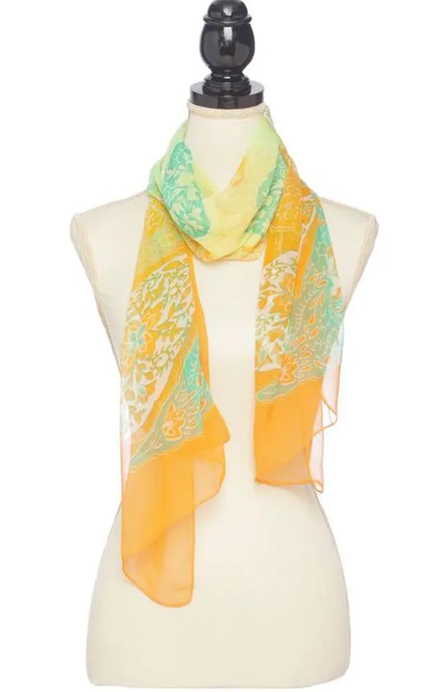 BASC4897 Silky Paisley Oblong Scarf