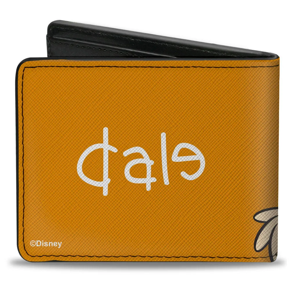 Bi-Fold Wallet - Chip n' Dale Dale Face Close-Up   Autograph Brown