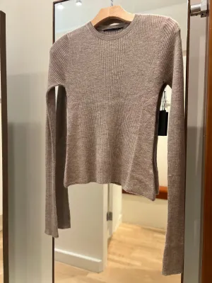 Brazeau Tricot - All thumbs cashmere sweater in Toast