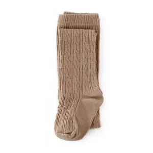 Cable Knit Tights - Oat