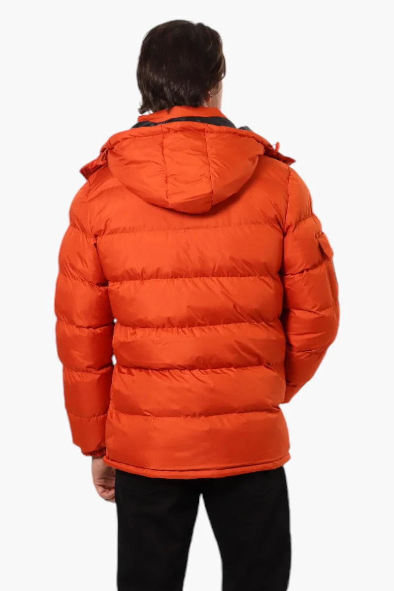 Canada Weather Gear Zip Pocket Bubble Bomber Jacket - Orange