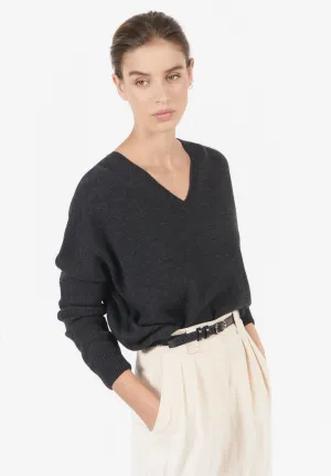 Carbon V-Neck Knit Troncoso