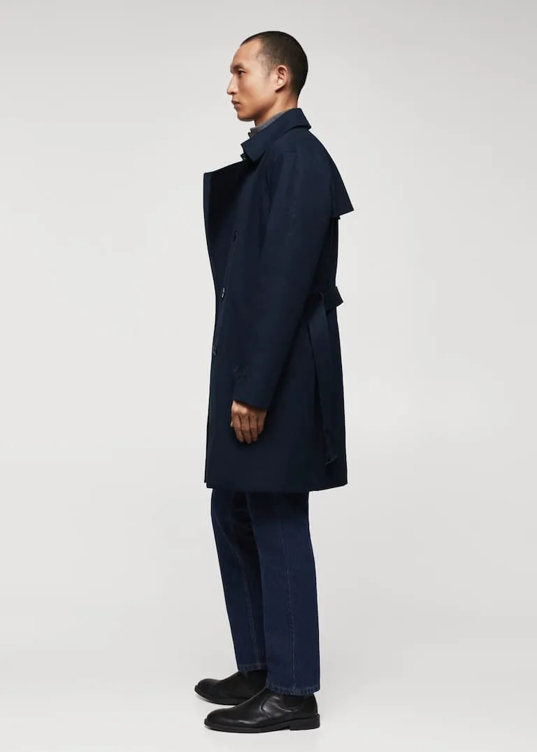 Classic water-repellent trench coat