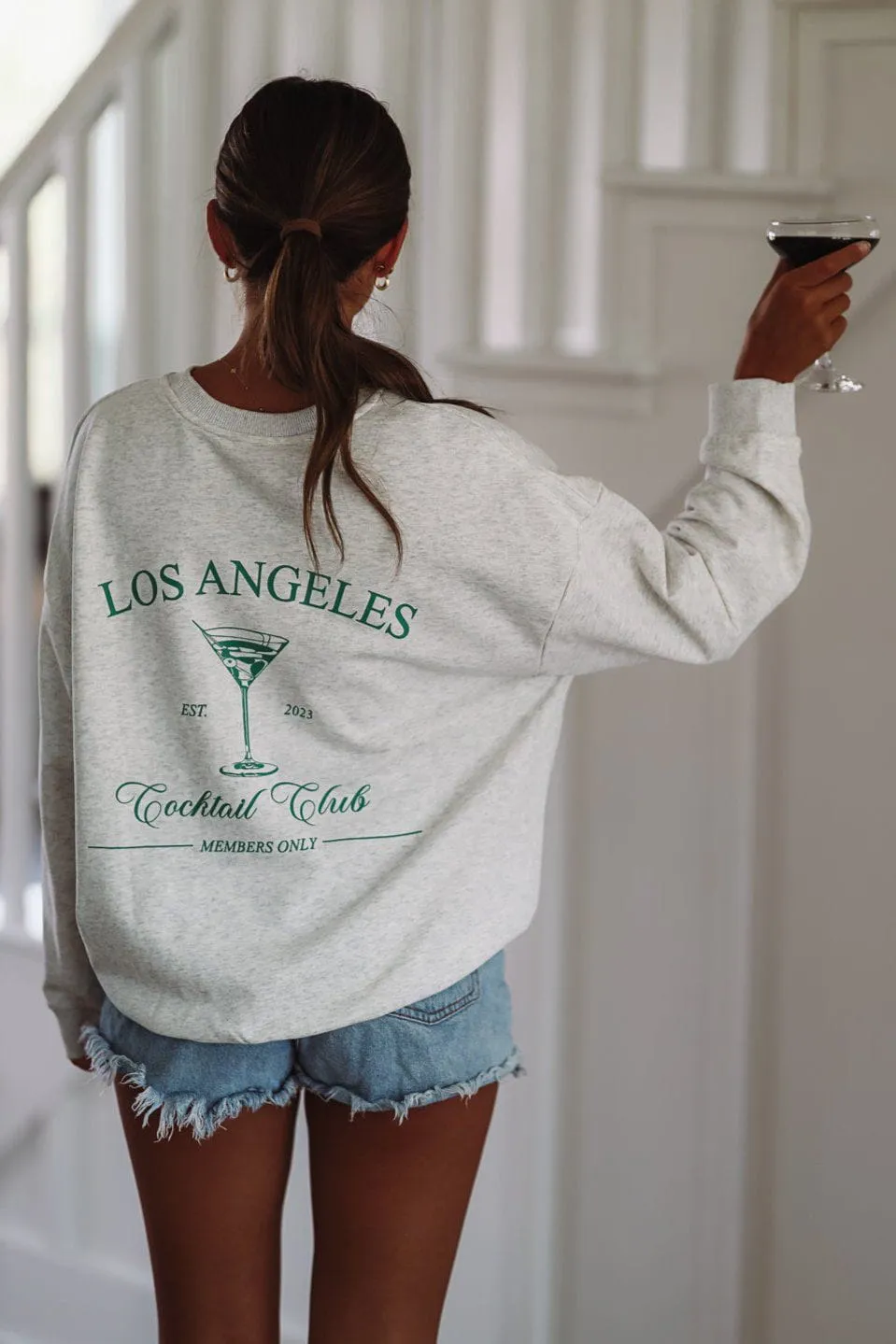 Cocktail Club Sweatshirt - Heather Grey