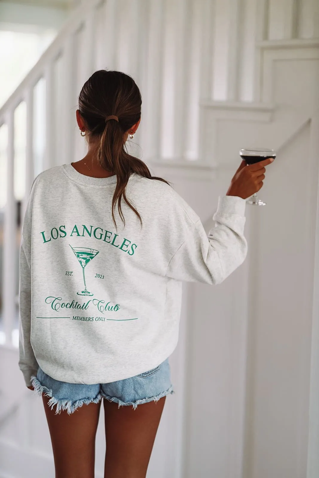 Cocktail Club Sweatshirt - Heather Grey