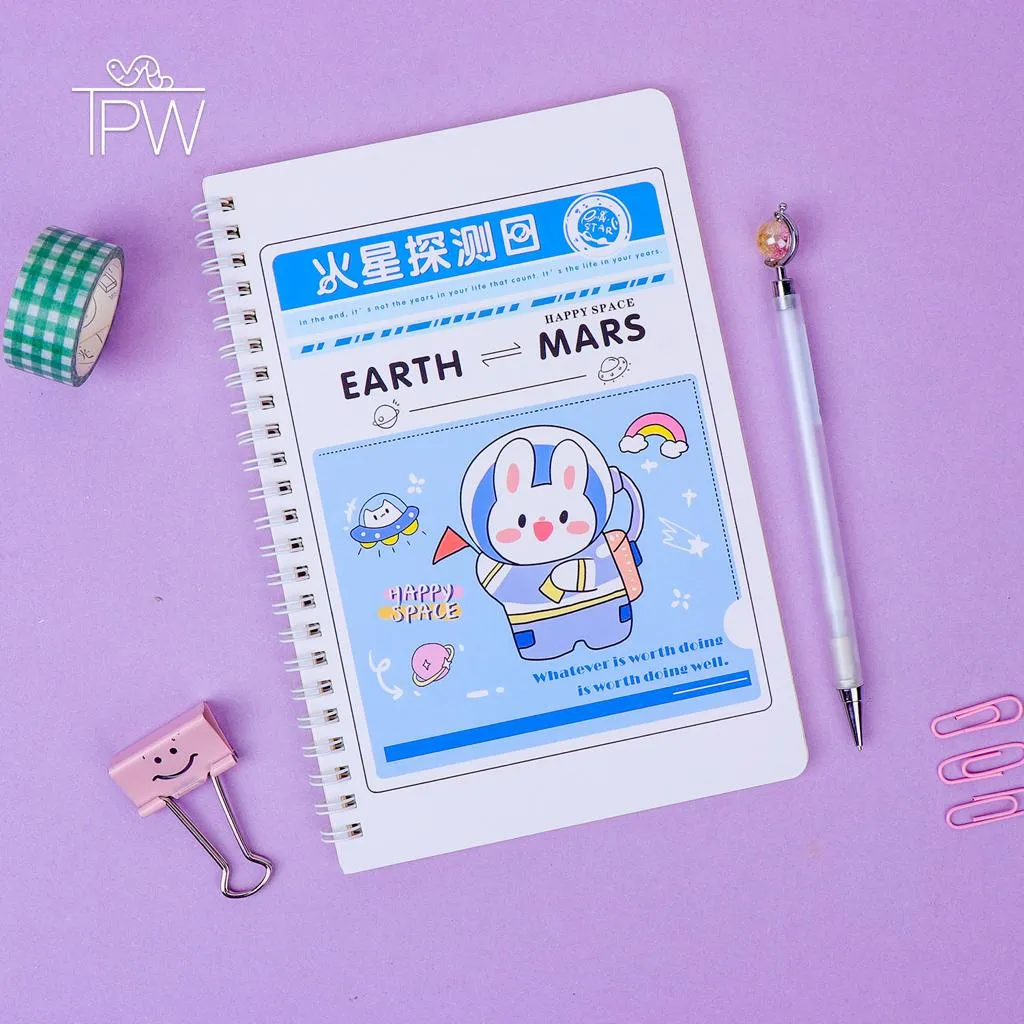 Cute Astronaut Spiral Notebook