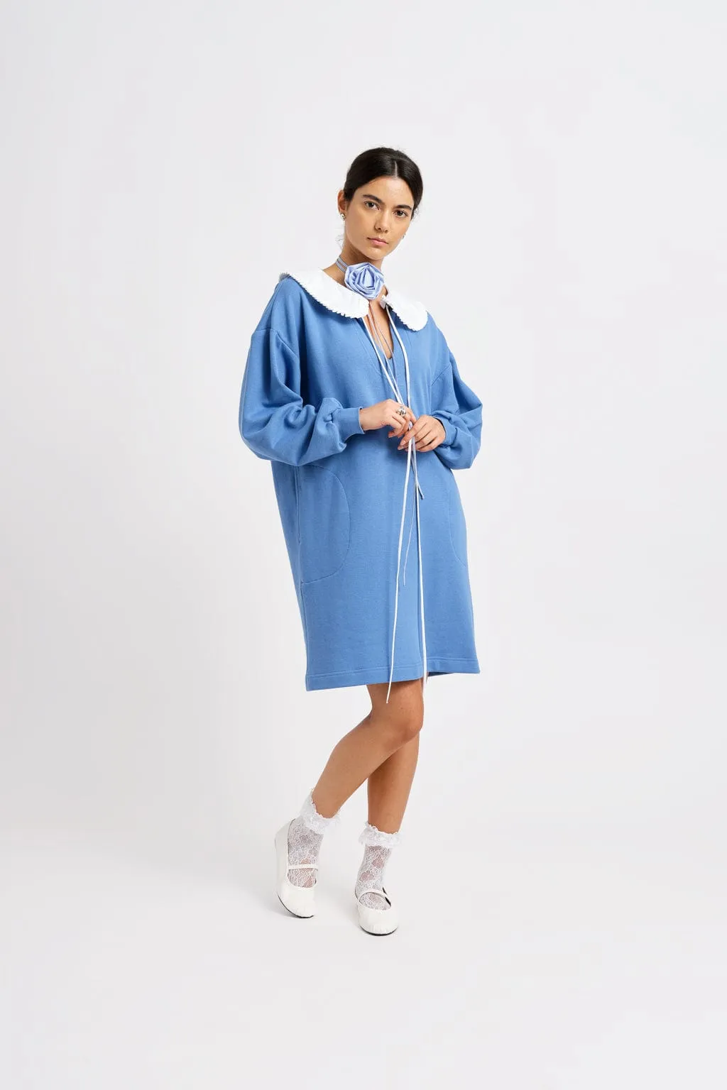 Darcy Sweater Dress Periwinkle Blue