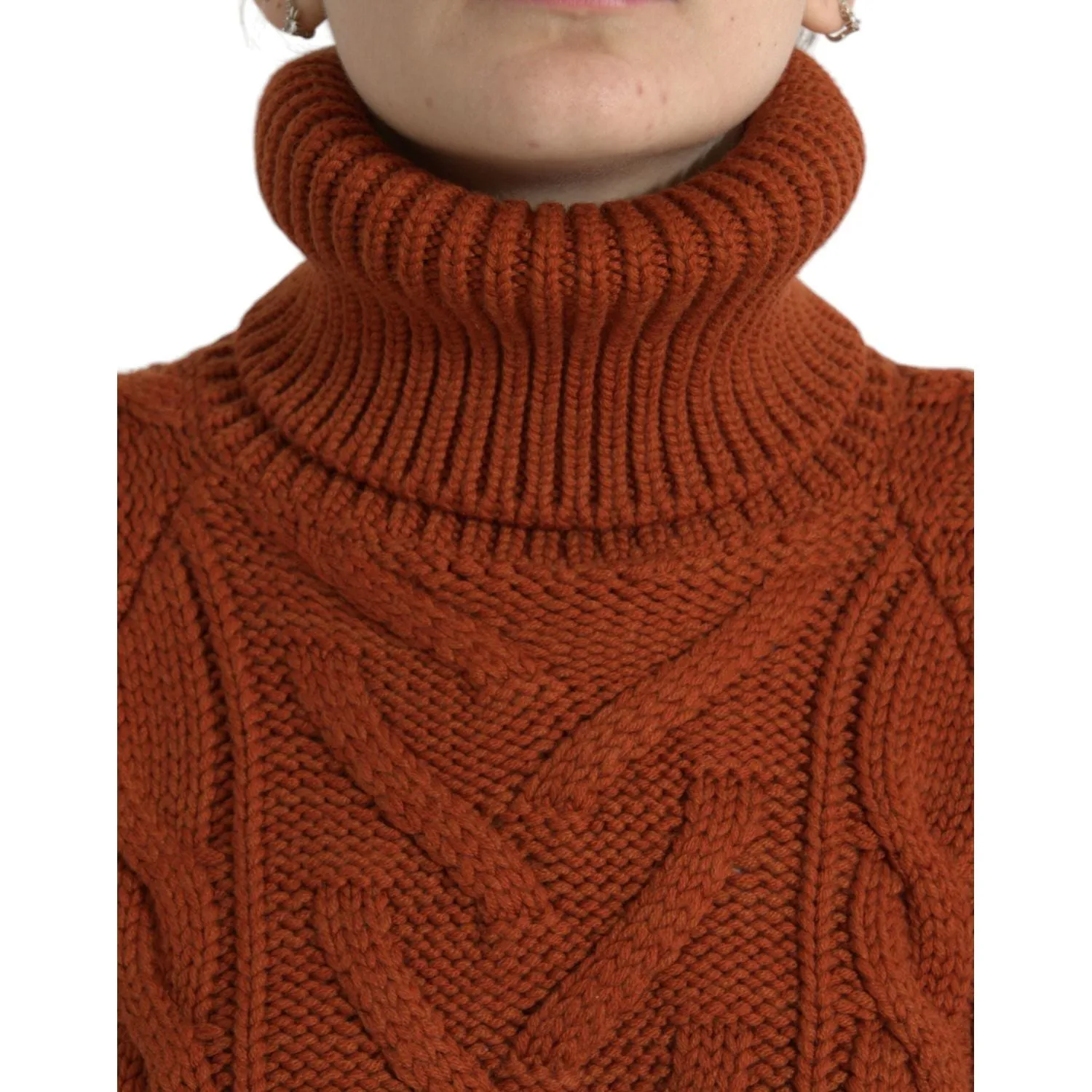 Dolce & Gabbana Elegant Brown Turtleneck Wool Sweater