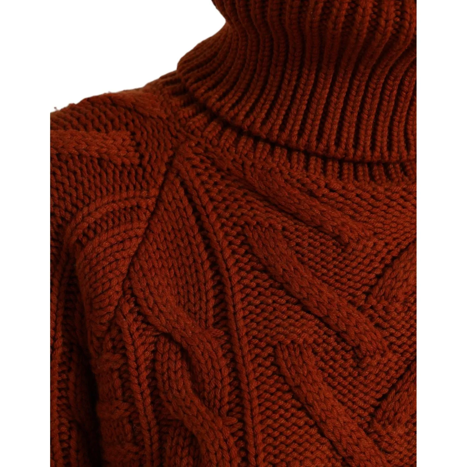 Dolce & Gabbana Elegant Brown Turtleneck Wool Sweater