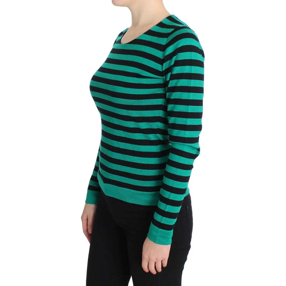 Dolce & Gabbana Elegant Striped Cashmere Silk Sweater