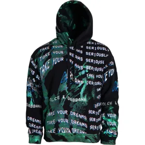 Dolce & Gabbana Multicolor Print Hooded Sweatshirt Sweater