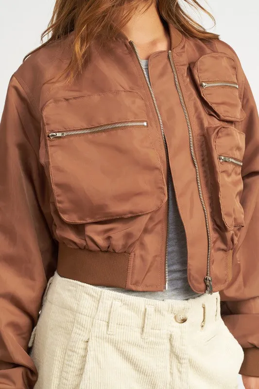 Emory Park CROPPED BOMBER JACKET