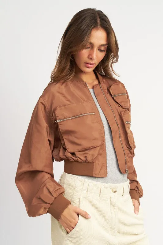 Emory Park CROPPED BOMBER JACKET