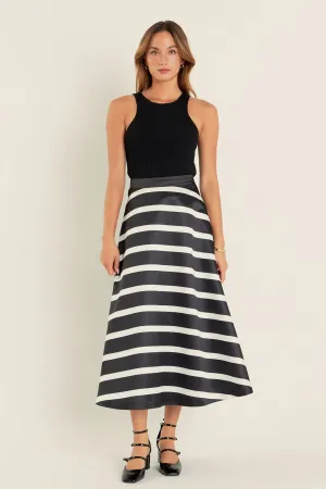 English Factory - Stripe Full Midi Skirt