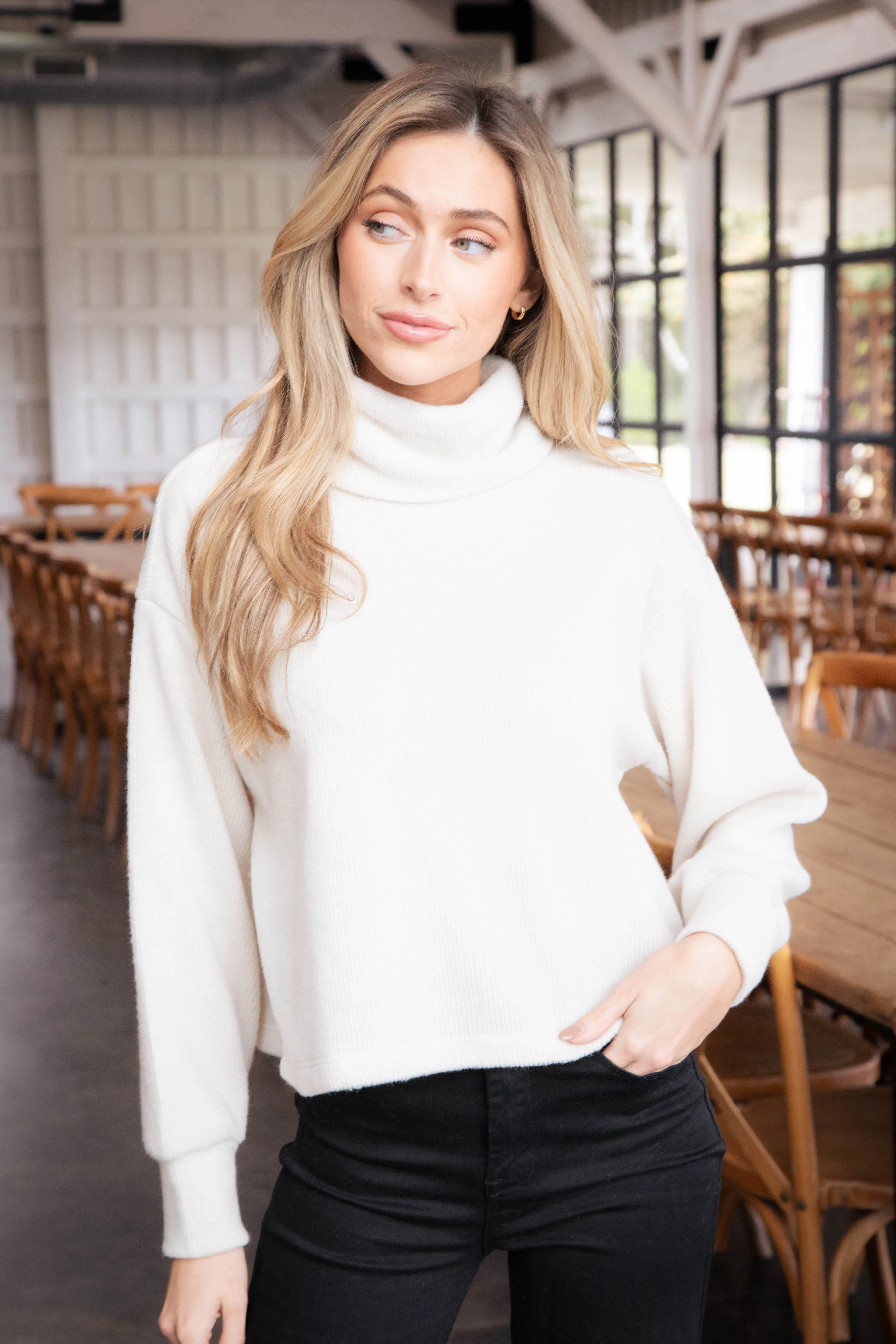 Everyday Cozy Popover Sweater, Toasted Almond | Sanctuary