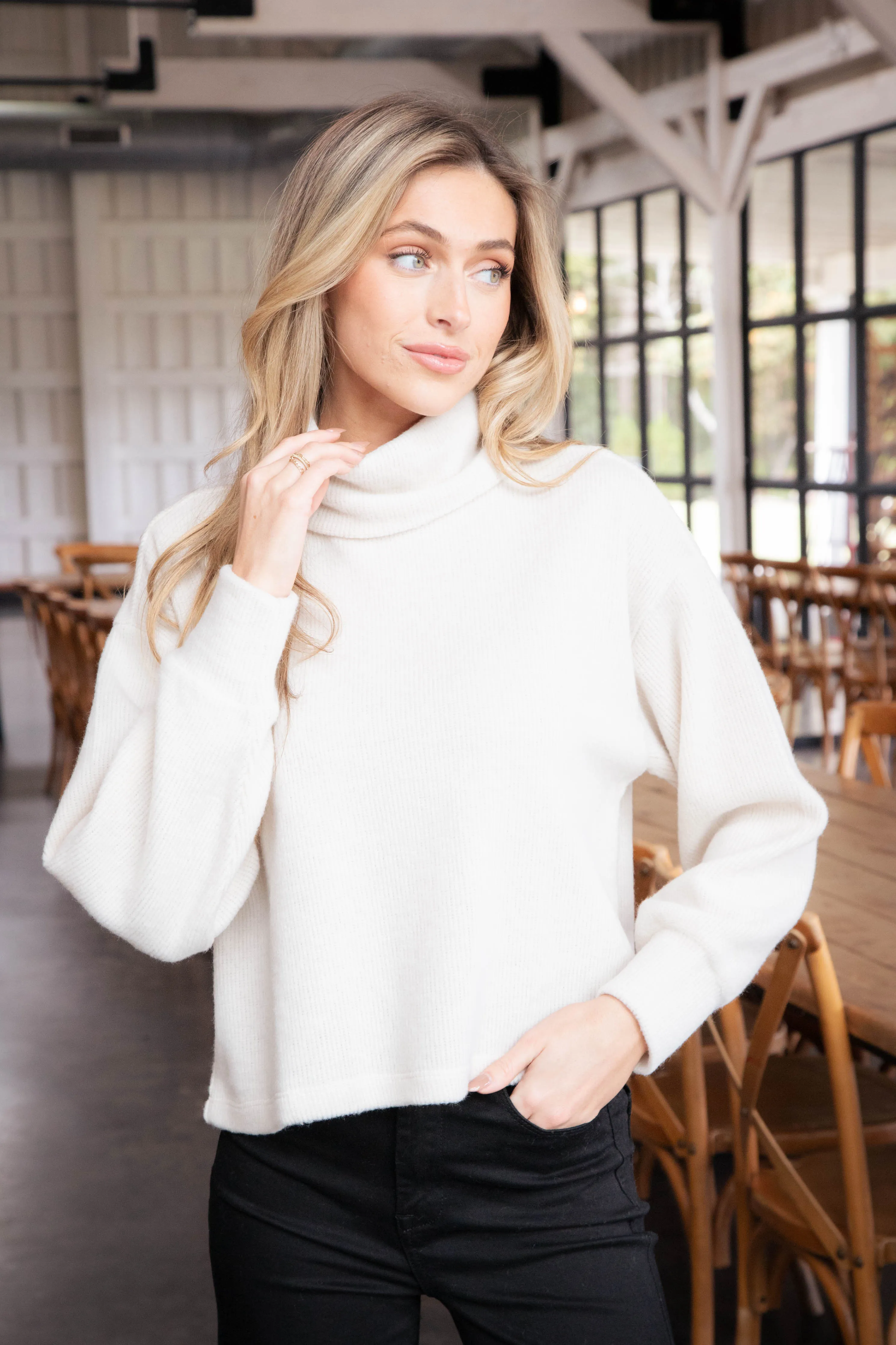 Everyday Cozy Popover Sweater, Toasted Almond | Sanctuary