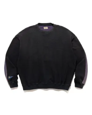 Fleece Knit 2Tones Remake BIG SWT BLKxPurple