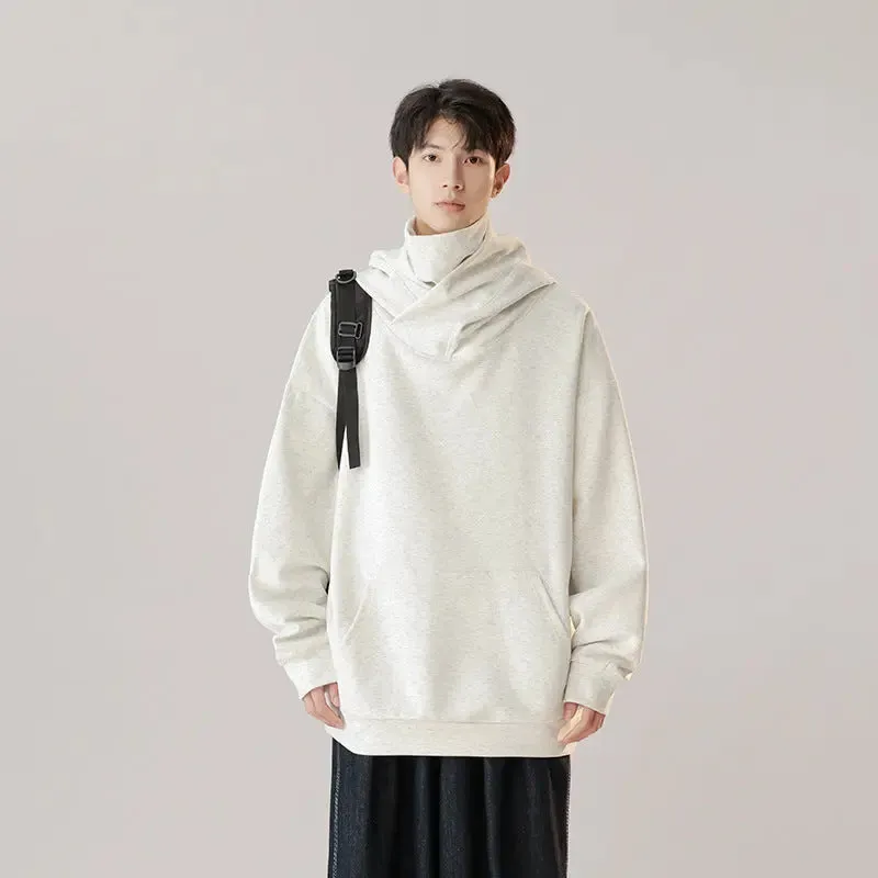 Hooded Turtleneck Sweater  Workwear Mechanical Style