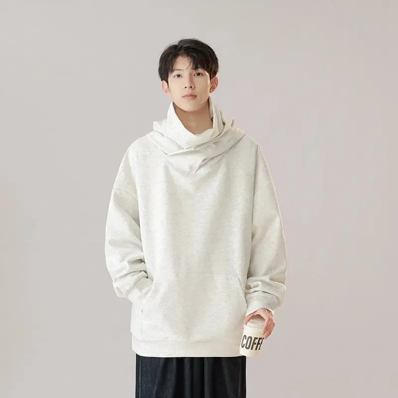 Hooded Turtleneck Sweater  Workwear Mechanical Style