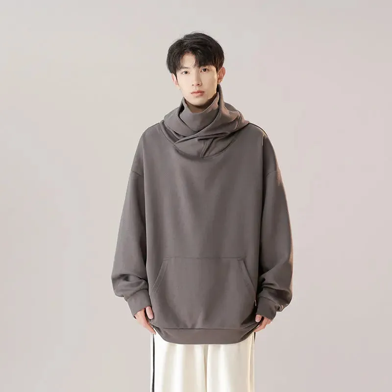 Hooded Turtleneck Sweater  Workwear Mechanical Style