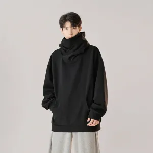 Hooded Turtleneck Sweater  Workwear Mechanical Style