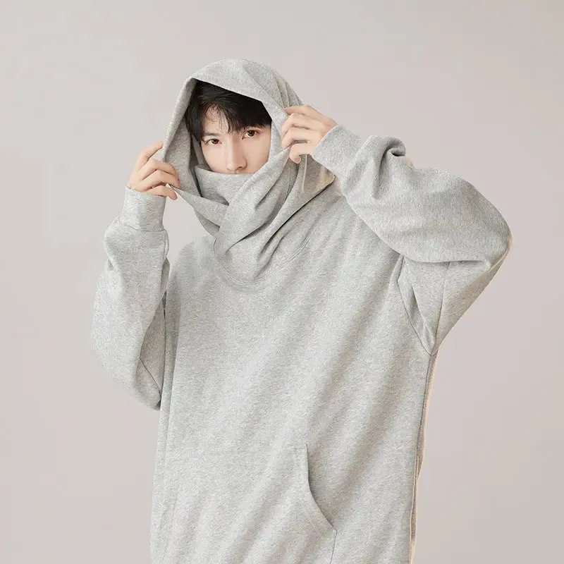 Hooded Turtleneck Sweater  Workwear Mechanical Style