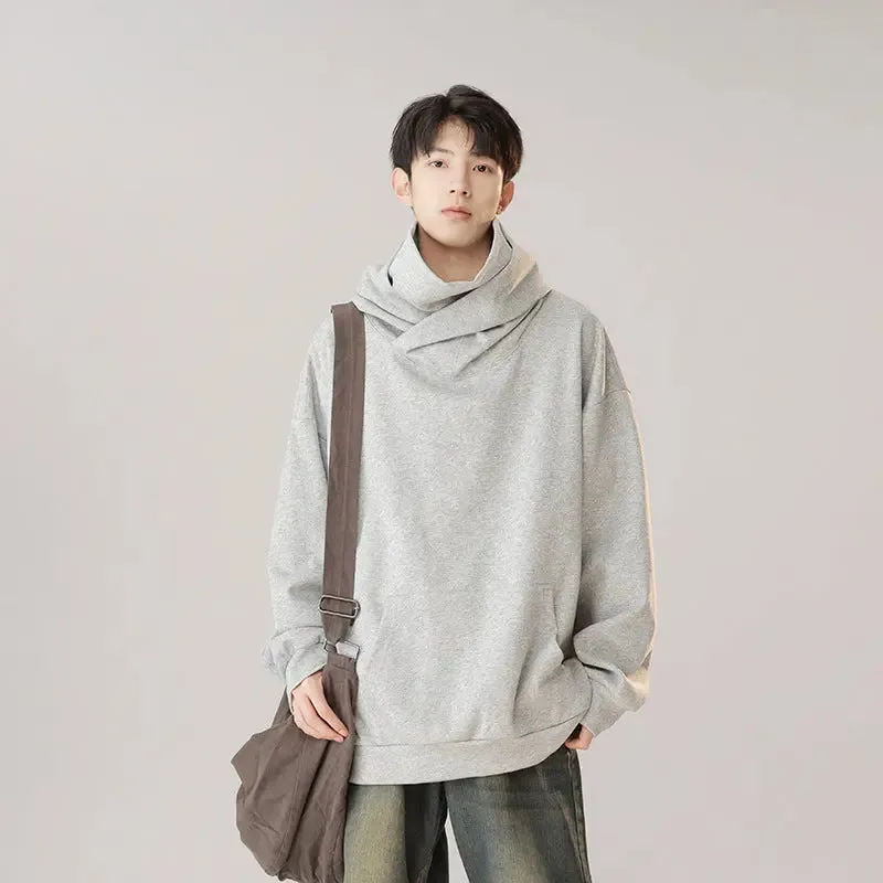 Hooded Turtleneck Sweater  Workwear Mechanical Style