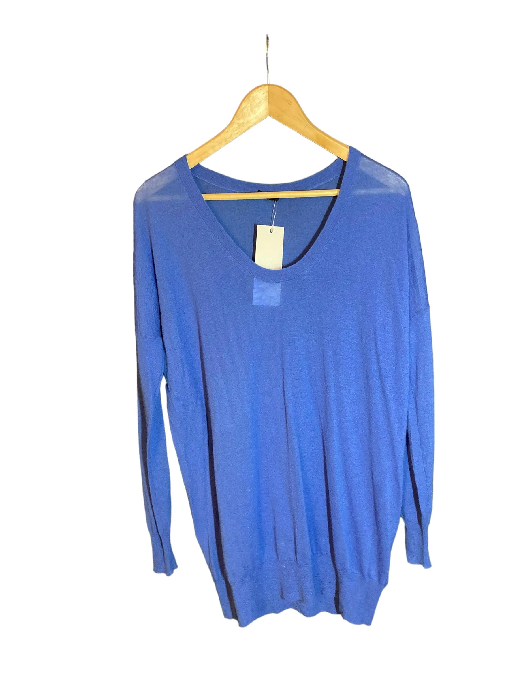 Joseph Cashmere Royal Blue V Neck Tunic UK Size Small