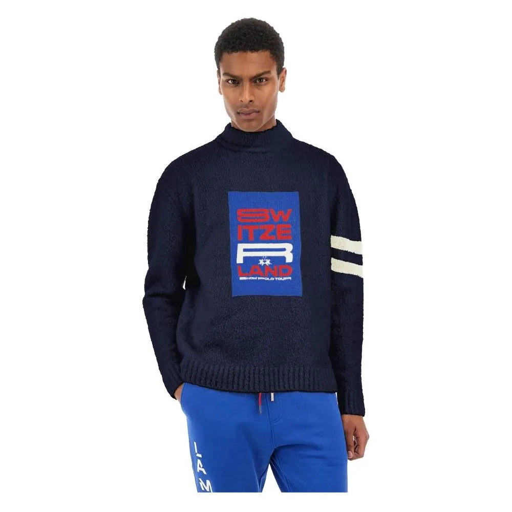 La Martina Blue Polyamide Sweater