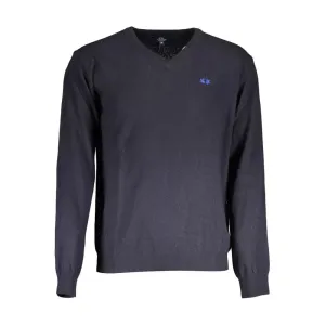 La Martina Blue Wool Men Sweater