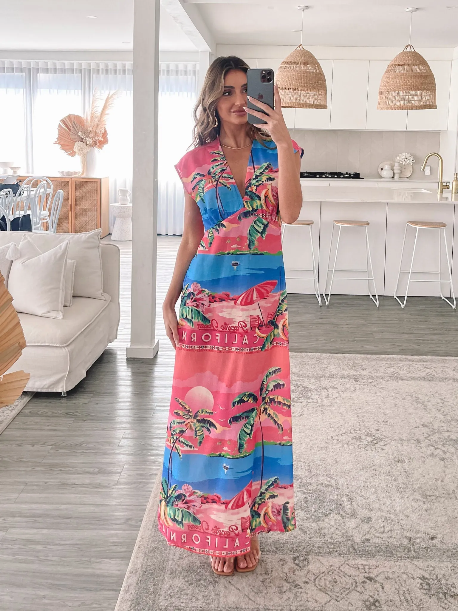 Lilibeth Dress - Pink Print