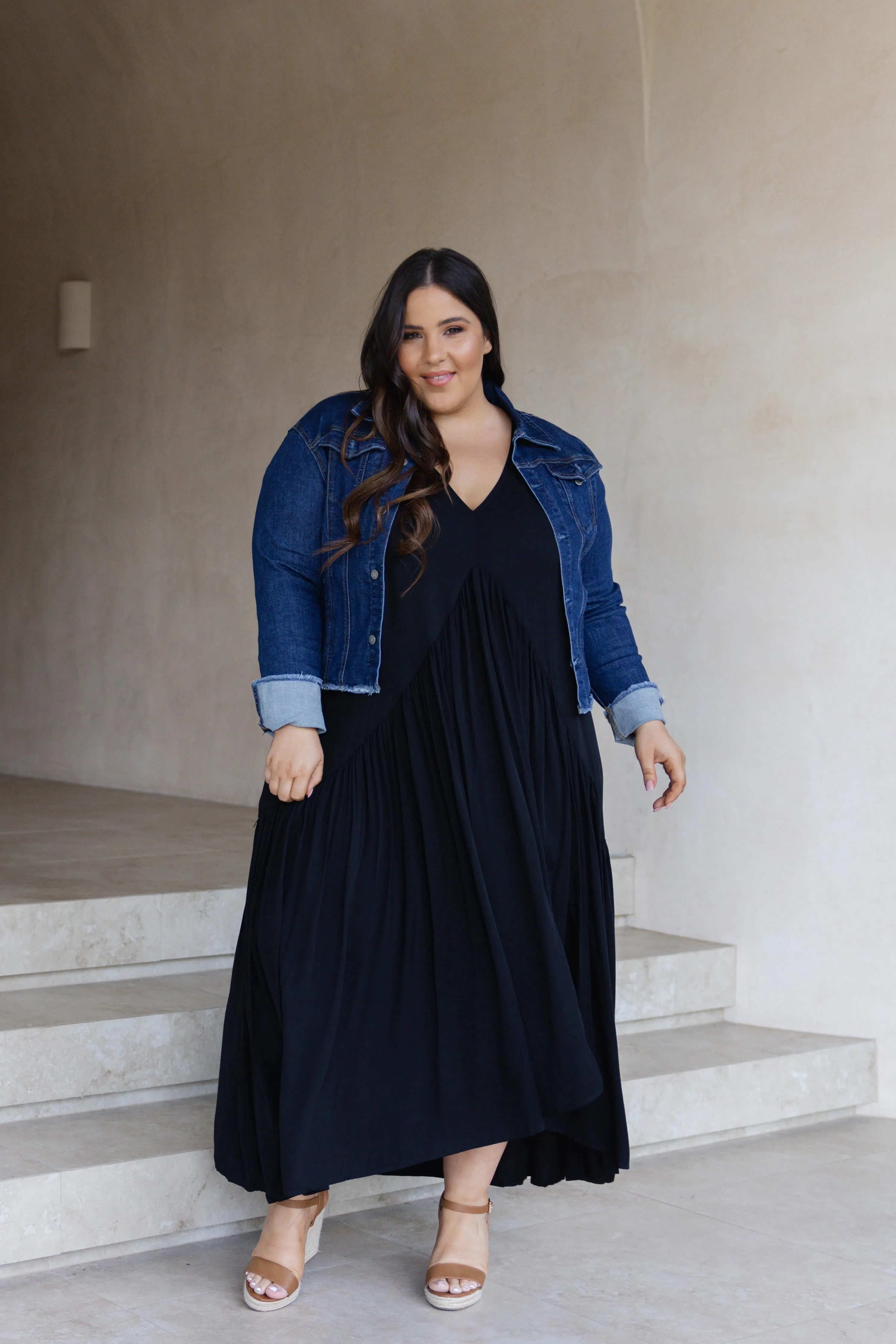 Peak Maxi Dress in Black