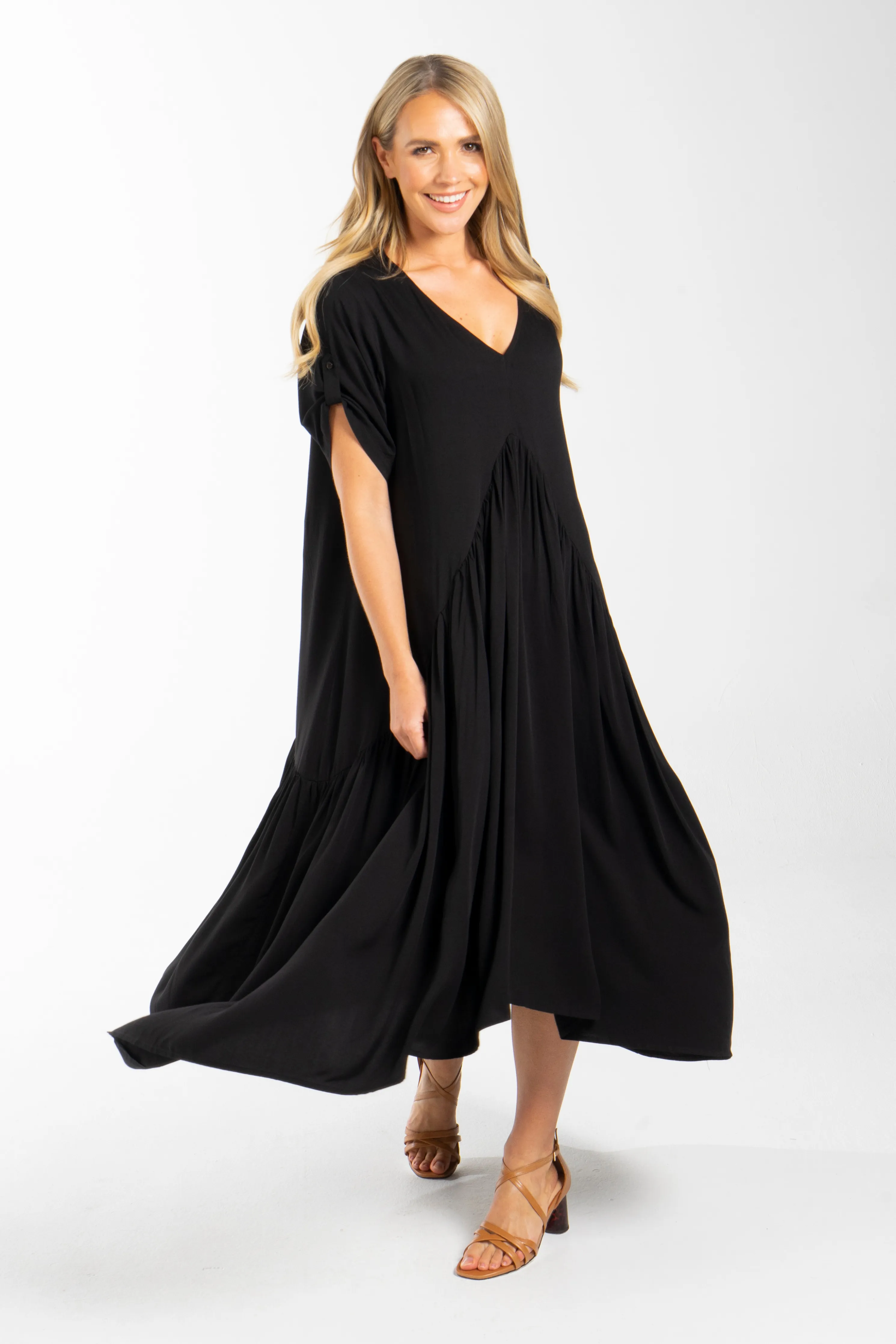 Peak Maxi Dress in Black