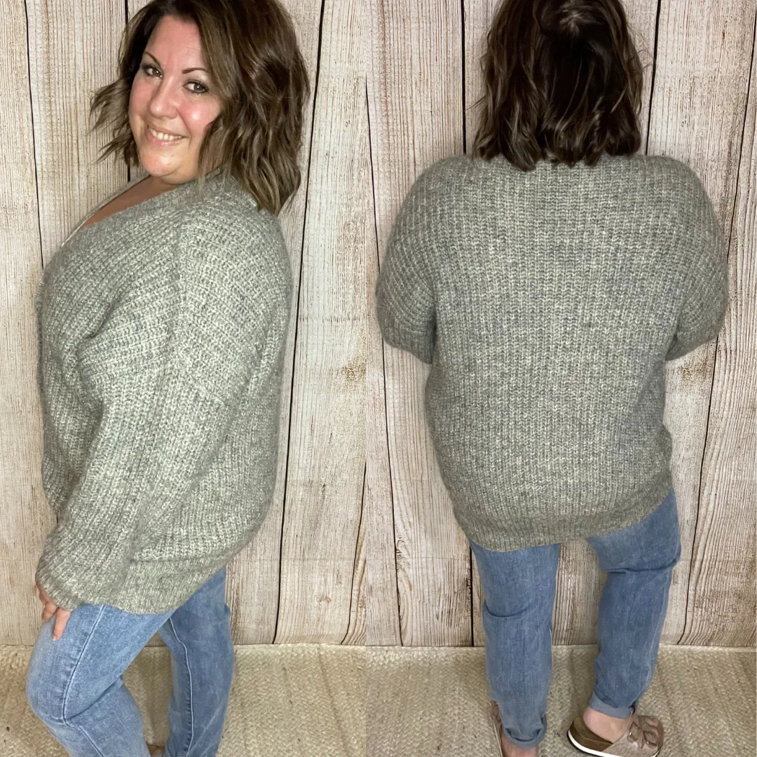 Speckled Grey Grampy Cardigan