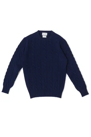 The Armoury Ink Cashmere Cable-knit Crewneck Sweater